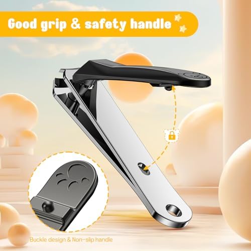 FVION Baby Nail Clippers - Stainless Steel Kids Nail Clippers Trimmer, Small Jaw Children Fingernail Clippers for Toddler, Infant, Babies - Safe Nail Grooming Tool - Black - Image 4