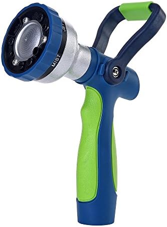 GREEN MOUNT New Patent Garden Hose Nozzle, Heavy Duty Water Nozzle, High Pressure Fireman Style Nozzle with Ergonomic Handle for Lawn and Garden Watering by GREENMOUNT