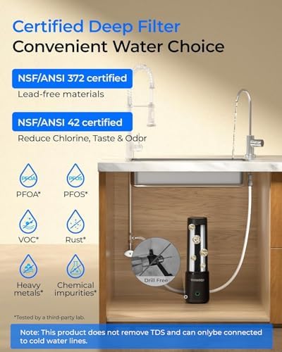 Waterdrop UL12B Under Sink Water Filter, Upgraded for 10UB, Time Reminder - Image 2