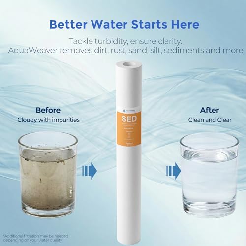 5 Micron 20" x 2.5" Whole House Sediment Water Filter, 6Pack - Image 5