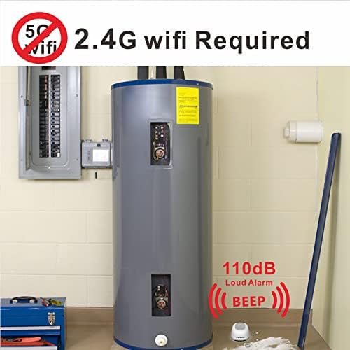 Upgraded version two-probe water leak detector water alarm wireless detector,1.5years long standby,110dB loud alarm sound, can expand the monitoring area,Push Notification on Tuya Smart/Smart Life APP - Image 5