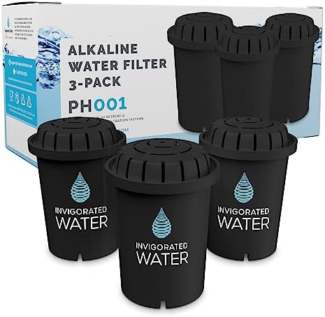 Invigorated Water PH001 Black Alkaline Water Filter Replacement by InvigoratedWater