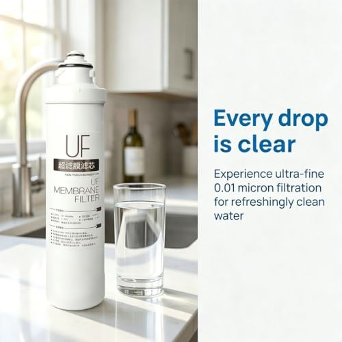3 11-in snap-on UF ultrafiltration Membrane cartridges with 1/4-in Quick-Connect Fittings; Universal Replacement Pack Under-Sink and countertop Water Systems - Image 4