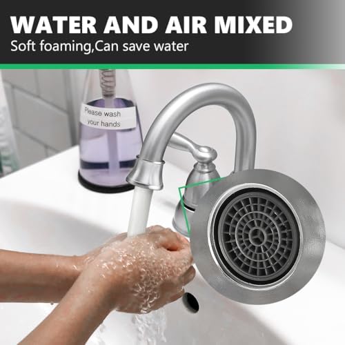 Faucet Aerator Compatible with Moen 101964 116618, High Flow Sink Aerator Replacement, Fit for Shower Bathroom Kitchen Faucet Parts, 2.2 Gallon Per Minute, Chrome - Image 4
