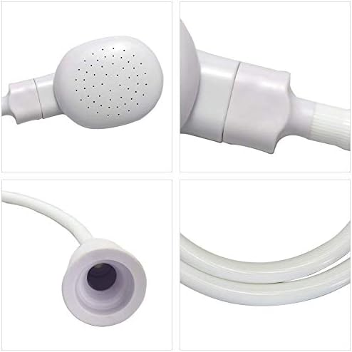 Portable Shampoo Sink Spray Hose, Faucet Attachment with Nozzle for Hair Washing, Baby & Pet Bathing, Vegetable Rinsing, White (White, 5M/16.4FT) - Image 3