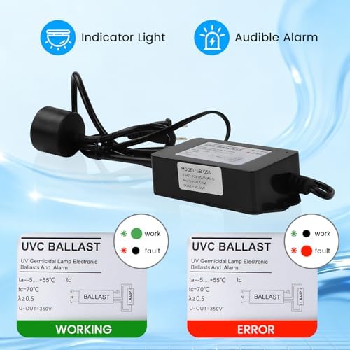 12 GPM Whole House UV Water Filter，uv Light Water Purifier with 1 Extra UV Tube， 55W Ultraviolet Purifier for RO Systems, 3s to Fill a 200ml Water Cup - Image 6