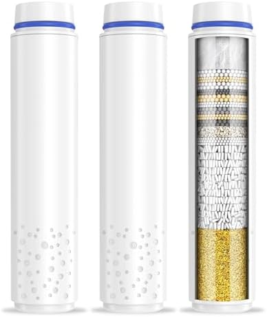 PWERAN 3 Pack Shower Filter for Handheld Shower Head,15 Stage Replacement Filters for Hard Water Remove Chlorine,Water Softener Filters Beads for Harmful Substances by Sipaote