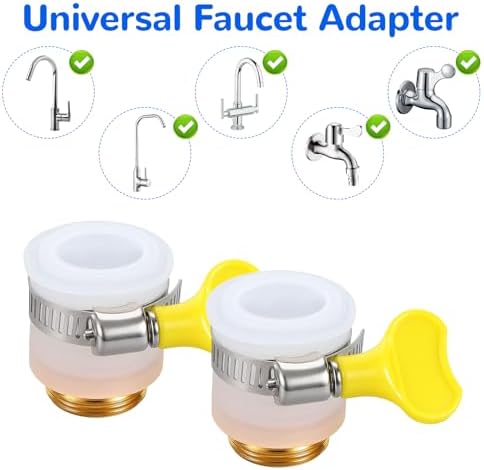 2 Pcs Faucet Hose Adapter, Kitchen Sink Faucet Adapter to Garden Hose Compatible with Multi-Water Filters, with 14-24mm Inner Diameter - Image 6