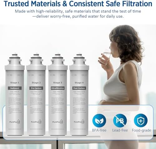 UVF4 4 Stage Water Cooler Filter Replacement Kit Compatible With Brio "UVF4" Series Models Bottleless Water Cooler Dispensers, Replacement for MIB400PKUF, 1500 Gallons, 6 Months - Image 6