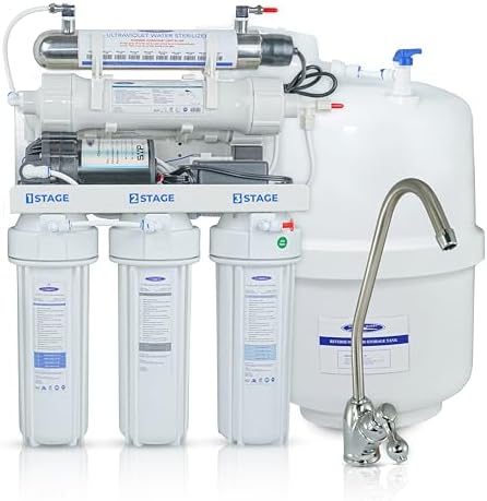 Crystal Quest Thunder Reverse Osmosis Water Filter System - 13 Stages Ultrafiltration- Under Sink Reverse Osmosis - Complete Installation Kit - 100 GPD RO Water Filtration System (with Pump) by CrystalQuest