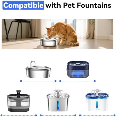 24 Packs Cat Water Fountain Filter Compatible with Veken Cat Water Fountain - Image 2