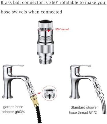 Kitchen Sink Faucet Quick Connector, Faucet to Garden Hose Adapter - Image 2