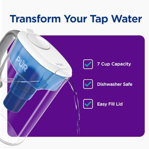 PUR Water Filter Pitcher, 7-Cup Water Pitcher with Filter, White - Image 2