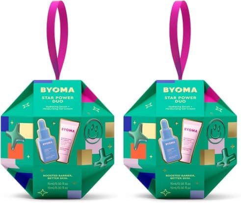 BYOMA Star Power Duo (2-Piece Kit) - Skincare Gift Set with Hydrating Serum 15mL & Moisturizing Gel Cream 15mL - Skin Barrier Repair Face Serum & Moisturizer (Pack of 2) by BYOMA