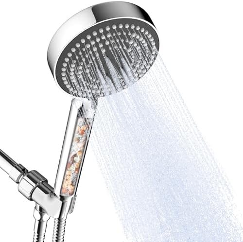 OFFO Filtered Shower Head with Handheld, 20 Stage Shower Head with Filters for Hard Water with 60" Stainless Steel Hose & Holder, 6 Modes High Pressure Shower Head to Remove Chlorine, Chrome by OFFO