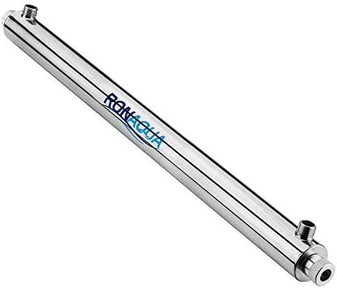 Ronaqua 55W Whole House UV Light Water Purifier, 12 GPM, 3/4'' MNPT Ports - Includes 2 Free Replacement Bulbs, Long-Lasting Performance, Ideal for Well & City Water - Image 3