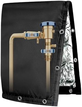 Backflow Preventer Insulated Cover (5F) 6-Layer Fabric Pipe Insulation Cover, 16" W x 26" H, Freeze Protection, UV Coated by Adamoss