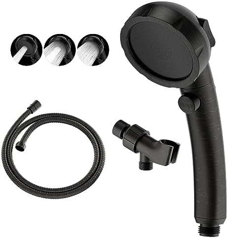 KAIYING High Pressure Oil-Rubbed Bronze Handheld Shower Head with ON/OFF Switch, 3 Spray Modes, Adjustable Angle Bracket, and Hose by KAIYING
