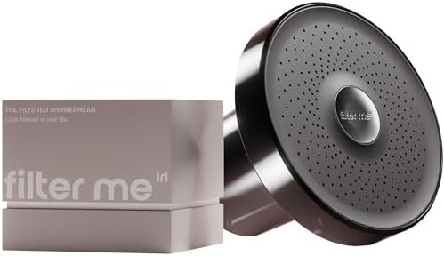 Filter Me IRL Filtered Shower Head - Removes Chlorine, Hard Minerals & Harmful Substances - Reduces Hair Fall, Acne & Breakouts - Improve Skin & Hair Health, Premium Water Pressure Showerhead | Black by FilterMeIRL