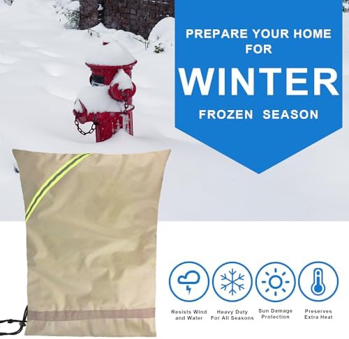 Backflow Preventer Insulation Cover 24x30, Waterproof Beige - Image 2