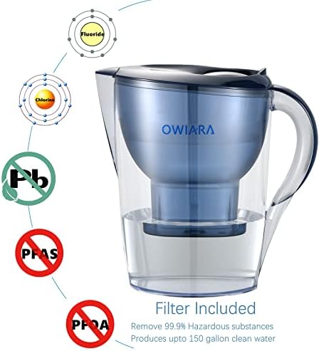 Alkaline Water Filter Pitcher with Filter, 14 Cup Digital Display Water Purifier Pitcher in BPA Free for Quick Clear Chlorine, Fluoride, Heavy Metals, Odor, Bad Taste - Image 3