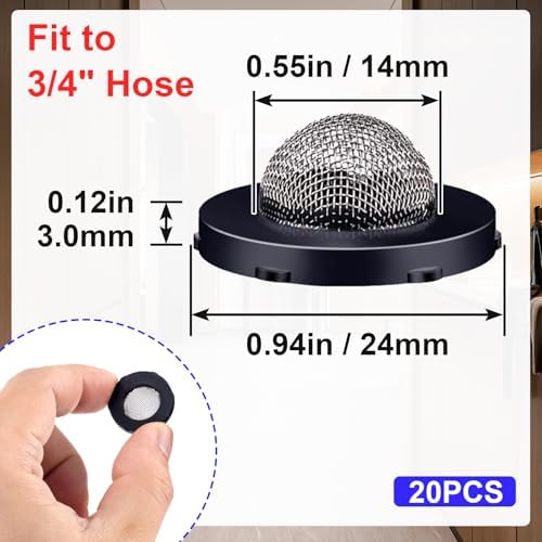 PAGOW 20pcs Hose Filter Washers,Hose Screen Inlet Hose Coupling with Gasket - Image 2