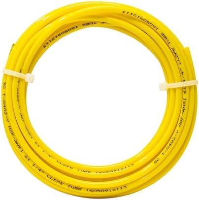 Metpure 1/4" OD LLDPE RO Tubing, 25 ft, Yellow by MetpureInc