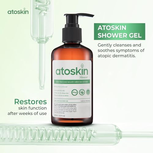 Atoskin Shower & Atoskin Serum - for Eczema, Psoriasis - Daily Body & Skin Care Duo with Botanical Extracts – Helps Improve Dry, Flaky, Itchy Skin - Image 2