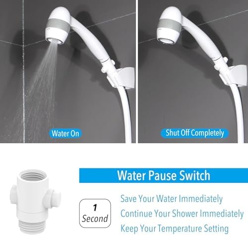 High Pressure RV Shower Head with Hose and On Off Switch, 3 Flow Rate for Saving Water, Matte Black - Image 2