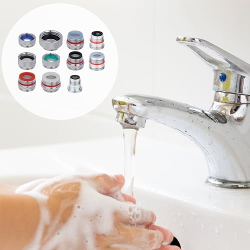 11pcs Faucet Adapter Kit, Brass Faucet Aerator Adapter Set Male Female - Image 5