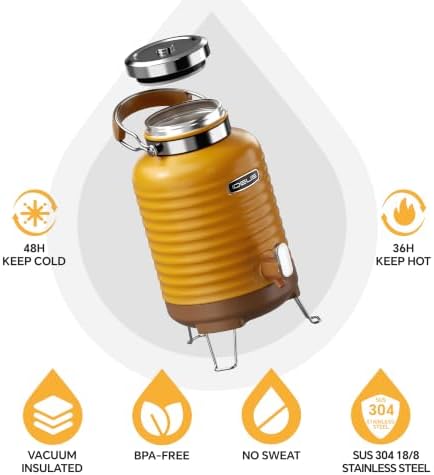 IDEUS Insulated Beverage Dispenser 1.4gal, Drink Container Sunset - Image 2