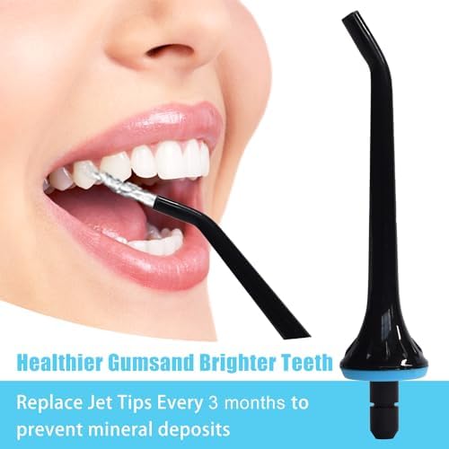 Replacement Tips for Oralfree,Nicwell,Nicefeel,COSLUS,Mospro,Zerhunt Water Flosser, Oral Irrigator Jet Tip Nozzel Black, 3 Pack - Image 4