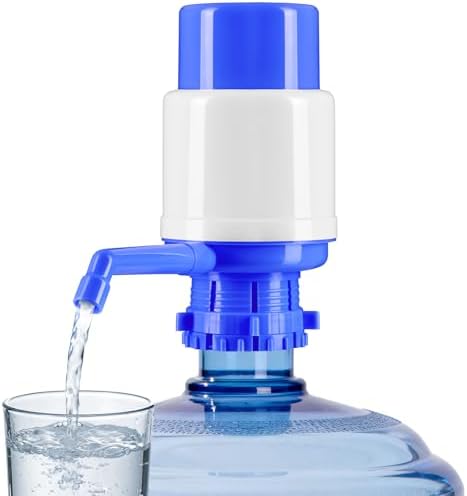 Water Bottles Dispenser Blue Manual Hand Pressure Drinking Fountain Pressure Water Press Pump by GOGODUCKS