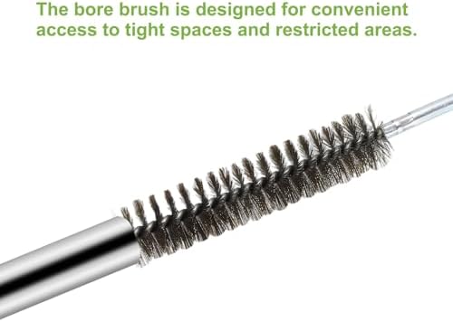HARFINGTON 4pcs Wire Bore Brush Set 8 Inch Length 1.5 Inch Shank Stainless Steel Bristles Cleaning Brush for Clean Car Part Tube Kitchen Garage - Image 6