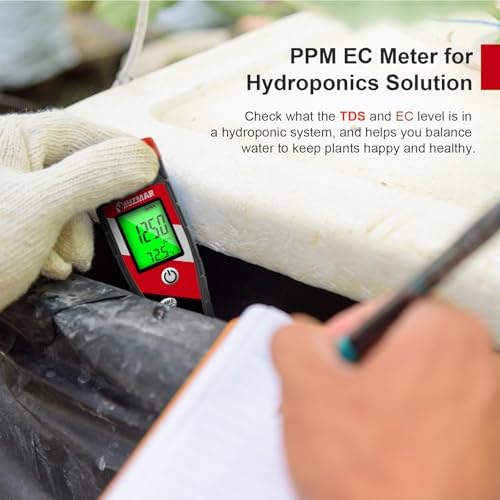 UIUZMAR Digital pH Meter pH TDS EC Meter for Hydroponic Solution - Image 5