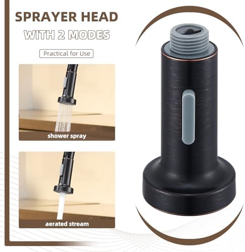 Angle Simple Kitchen Faucet Head Oil Rubbed Bronze, Sprayer Replacement - Image 3