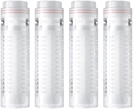 4-Pack PVDF Ultrafiltration Membrane Filter Replacement, 10 Inch Flat End 0.01 Micron Cartridge Whole House and Under Sink Water, Washable, Long Lifespan by Unknown