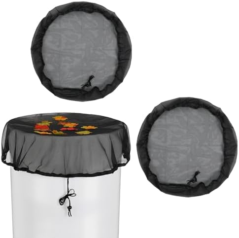 2pcs 37.4 Inch Replacement Screen for Rain Barrel, Rain Barrel Mesh Cover with Adjustable Drawstring, Water Collection Bucket Net Tank Protector for Outdoor Garden Accessories Preventing Fallen Leaves by Unknown