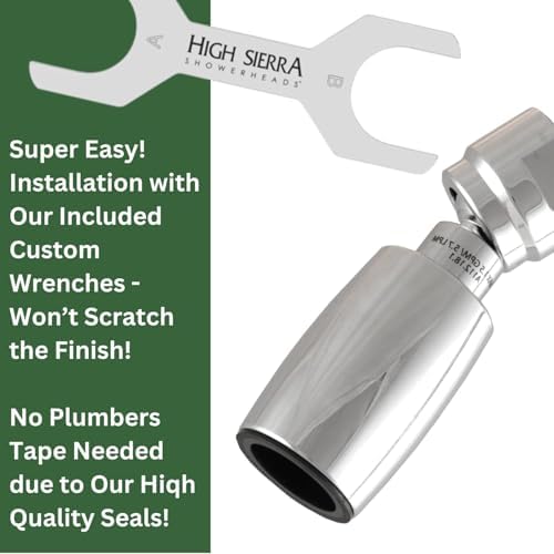 High Sierra® - CLASSIC™ Solid Lead-Free Metal 1.5 GPM Award Winning. Ultra Low Flow Shower Head. Patented Nozzle Never Clogs - Polished Brass Finish - Image 5