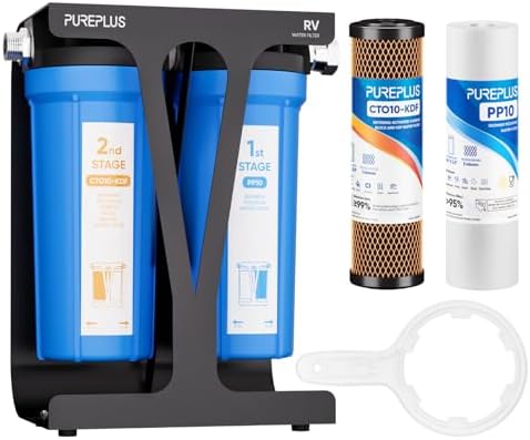 PUREPLUS RV Dual Stage Water Filter System, Heavy Metals Reduction by PUREPLUS
