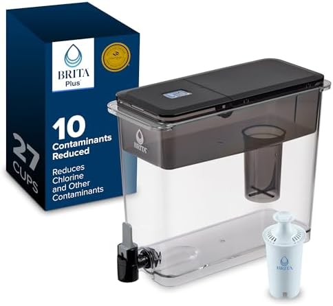 Brita XL 27 Cup Water Filter Pitcher, 1 Brita Plus Filter, Ultramax, Black by Brita