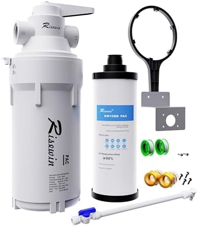 10 Inch Whole House Water Filter Housing, 1 Inch NPT, Bypass Valve by Risewin