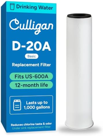 Culligan D-20A Under Sink Water Filter, Basic, 1,000 Gal, Chlorine by CulliganWater
