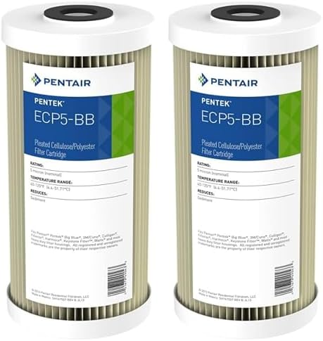 Pentair Pentek ECP5-BB Big Blue 10" x 4.5" Sediment Water Filter, Pack of 2 by PENTAIRPENTEK