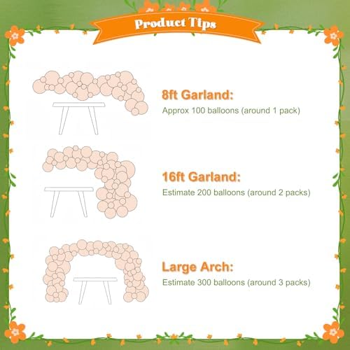 Orange and Green Balloon Arch kit for Little Cutie Baby Shower Decorations - Image 7