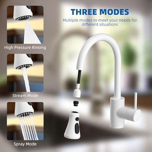 Hibbent Pull Down Spray Head for Kitchen Faucet, 3-Function Spray Nozzle - Image 2