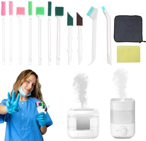 Engorgio Humidifier Cleaner Brush Set 14Pcs,Small Cleaning Brush Tight Spaces for for Humidifiers, Keyboards, Tiles, Bottles and Tight Spaces,Household Cleaning Tools kit. by Engorgio