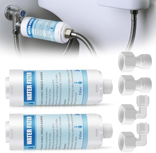 2 Pack Bidet Water Filter and Adapter for Electric Bidet Toilet Seats by Anglechic