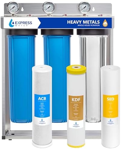 Express Water 3-Stage Heavy Metal Water Filtration System Bundle with Whole House Sediment Water Filter - Image 2