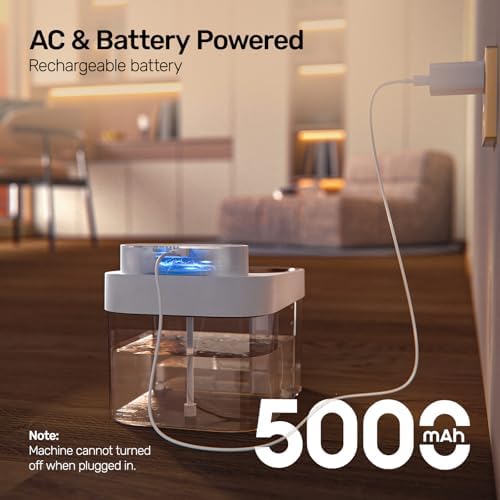 2025 Latest Cat Water Fountain, No Filter Cotton, App Monitoring Wastewater Separation Wireless Pet Fountain, 5000mAh Battery & Plug-in, 3L/101oz Water Dispenser for Cats Indoor, 2.4G Wi-Fi - Image 5